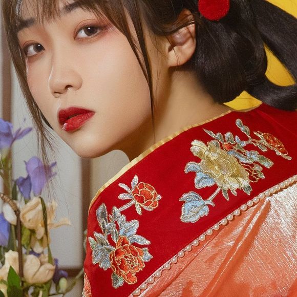 Majesty Gown Set | Top Coat Skirt Petticoat Ribbons Wrapper - Picture 12 of 12